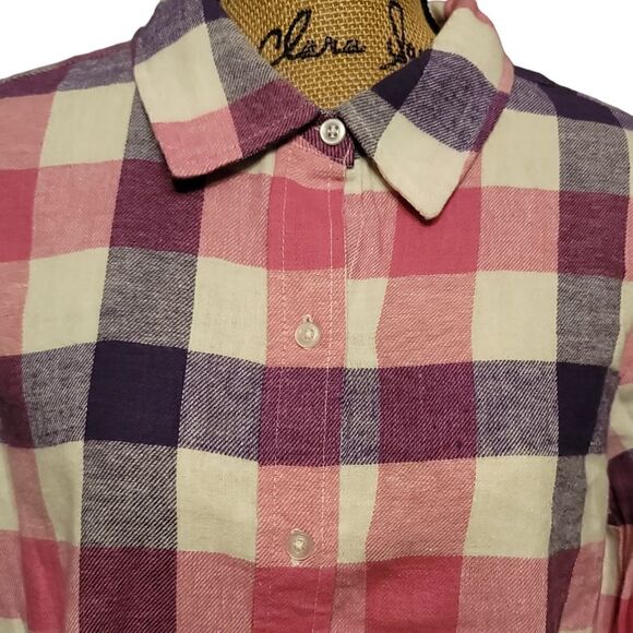 CW Classics Plaid Longsleeve Top Size M NWOT - Picture 4 of 5